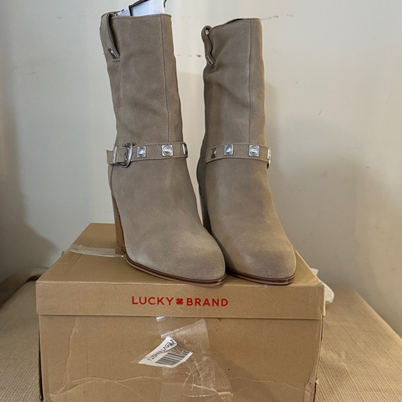 Lucky Brand Shoes - Lucky Brand Women's Taupe Heeled Boots